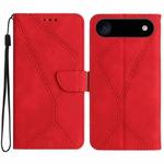 For iPhone 17 Air Stitching Embossed Leather Phone Case(Red)