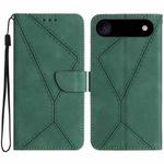 For iPhone 17 Air Stitching Embossed Leather Phone Case(Green)