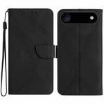 For iPhone 17 Air Stitching Embossed Leather Phone Case(Black)