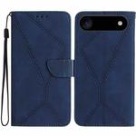 For iPhone 17 Air Stitching Embossed Leather Phone Case(Blue)