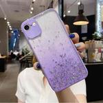 For iPhone SE 2022 / SE 2020 / 8 / 7 Starry Gradient Glitter Powder TPU Phone Case(Purple)