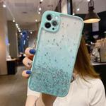 For iPhone 11 Starry Gradient Glitter Powder TPU Phone Case(Lake Green)