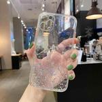 For iPhone 11 Pro Starry Gradient Glitter Powder TPU Phone Case(Transparent)