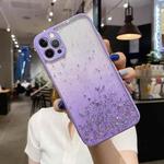 For iPhone 13 Pro Starry Gradient Glitter Powder TPU Phone Case(Purple)