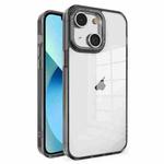 For iPhone 13 Crystal TPU + PC Electroplated Lens Frame Phone Case(Black)