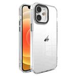 For iPhone 12 Crystal TPU + PC Electroplated Lens Frame Phone Case(Transparent)