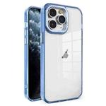 For iPhone 11 Pro Crystal TPU + PC Electroplated Lens Frame Phone Case(Blue)