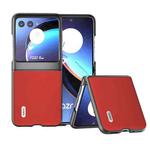 For Motorola Razr 40 Ultra ABEEL Genuine Leather Luolai Series Phone Case(Red)