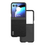 For Motorola Razr 50 ABEEL Genuine Leather Luolai Series Phone Case(Black)