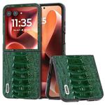 For Motorola Razr 60 Ultra ABEEL Genuine Leather Weilai Series Phone Case(Green)