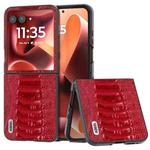 For Motorola Razr 60 Ultra ABEEL Genuine Leather Weilai Series Phone Case(Red)