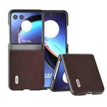 For Motorola Razr 40 Ultra ABEEL Genuine Leather Xiaoya Series Phone Case(Coffee)