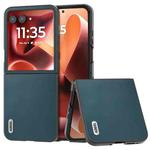 For Motorola Razr 60 Ultra ABEEL Genuine Leather Xiaoya Series Phone Case(Dark Green)