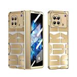 For vivo X Fold Integrated Electroplating Folding Phone Case with Hinge(Tyrant Gold)