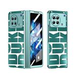 For vivo X Fold Integrated Electroplating Folding Phone Case with Hinge(Green)
