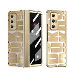 For Xiaomi Mi Mix Fold Integrated Electroplating Folding Phone Case with Hinge(Tyrant Gold)