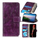 For LG Velvet Retro Crazy Horse Texture Horizontal Flip Leather Case with Holder & Card Slots & Photo Frame & Wallet(Purple)