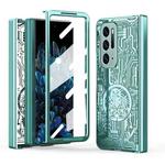 For OPPO Find N Mechanical Legend Integrated Electroplating All-inclusive Phone Case(Green)