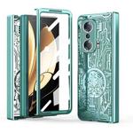 For Honor Magic V Mechanical Legend Integrated Electroplating All-inclusive Phone Case(Green)