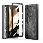 For Honor Magic V Mechanical Legend Integrated Electroplating All-inclusive Phone Case(Black)