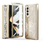 For Samsung Galaxy Z Fold3 5G Mechanical Legend Integrated Electroplating All-inclusive Phone Case(Champagne Gold)