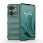 For OnePlus Ace 2V Magic Shield TPU + Flannel Phone Case(Dark Green)