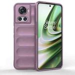 For OnePlus 10R 5G Global Magic Shield TPU + Flannel Phone Case(Purple)