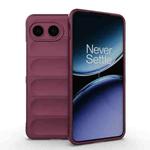 For OnePlus Nord 4 5G Global Magic Shield TPU + Flannel Phone Case(Wine Red)