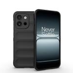 For OnePlus 13T 5G Magic Shield TPU + Flannel Phone Case(Black)