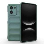 For OnePlus Ace 5 Racing / Nord 5 Magic Shield TPU + Flannel Phone Case(Dark Green)
