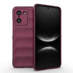 For OnePlus Ace 5 Racing / Nord 5 Magic Shield TPU + Flannel Phone Case(Wine Red)
