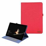 For Microsoft Surface Pro 4/5/6/7 Fabric Leather Tablet Case(Red)