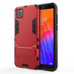 For Huawei Y5P PC + TPU Shockproof Protective Case with Holder(Red)