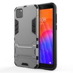 For Huawei Y5P PC + TPU Shockproof Protective Case with Holder(Grey)