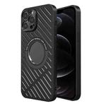 For iPhone 12 Pro R-JUST RJ57 CD Pattern MagSafe Cooling Phone Case(Black)