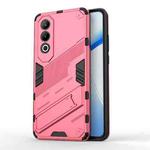 For OnePlus Nord CE4 5G Global Punk Armor 2 in 1 PC + TPU Phone Case with Holder(Light Red)