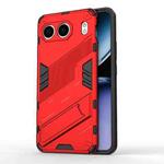 For OnePlus Nord 4 5G Global Punk Armor 2 in 1 PC + TPU Phone Case with Holder(Red)