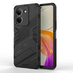 For vivo Y78 Global Punk Armor 2 in 1 PC + TPU Phone Case with Holder(Black)