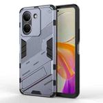 For vivo Y78 Global Punk Armor 2 in 1 PC + TPU Phone Case with Holder(Grey)