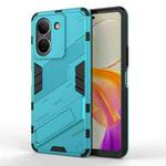 For vivo Y78 Global Punk Armor 2 in 1 PC + TPU Phone Case with Holder(Blue)