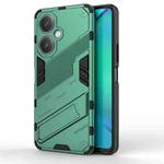 For vivo Y27 4G Global Punk Armor 2 in 1 PC + TPU Phone Case with Holder(Green)