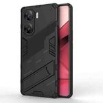 For vivo V29e Punk Armor 2 in 1 PC + TPU Phone Case with Holder(Black)