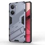 For vivo V29e Punk Armor 2 in 1 PC + TPU Phone Case with Holder(Grey)