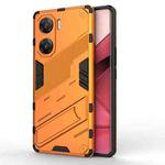 For vivo V29e Punk Armor 2 in 1 PC + TPU Phone Case with Holder(Orange)