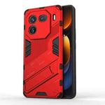 For vivo iQOO 12 5G Punk Armor 2 in 1 PC + TPU Phone Case with Holder(Red)