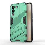 For vivo Y200 5G Global Punk Armor 2 in 1 PC + TPU Phone Case with Holder(Green)