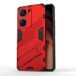 For vivo iQOO Neo9 5G Punk Armor 2 in 1 PC + TPU Phone Case with Holder(Red)