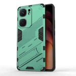 For vivo iQOO Neo9 5G Punk Armor 2 in 1 PC + TPU Phone Case with Holder(Green)