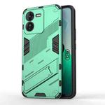 For vivo iQOO Z9 5G Punk Armor 2 in 1 PC + TPU Phone Case with Holder(Green)