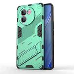 For vivo V30e 5G Global Punk Armor 2 in 1 PC + TPU Phone Case with Holder(Green)